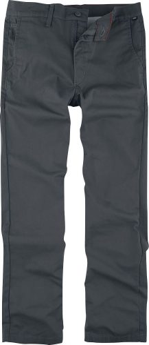 Vans Autentické slim fit chinos kalhoty Asphalt Bavlnené kalhoty tmavě šedá