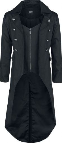 Banned Alternative Černý kabát Kabát černá