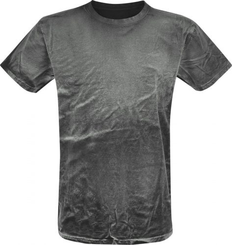Outer Vision Spray Washed Black Shirt Tričko šedá