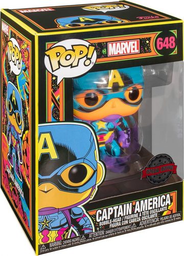 Marvel Vinylová figurka č. 648 Black Light - Captain America Sberatelská postava standard