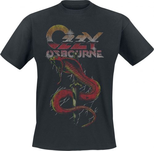 Ozzy Osbourne Vintage Snake Tričko černá