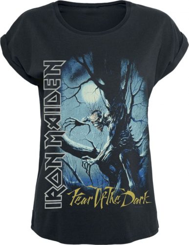 Iron Maiden Fear of the dark Dámské tričko černá/použitý vzhled