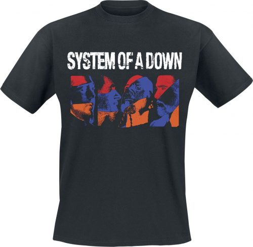 System Of A Down Collage Tričko černá