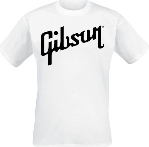 Gibson Black Logo Tričko bílá