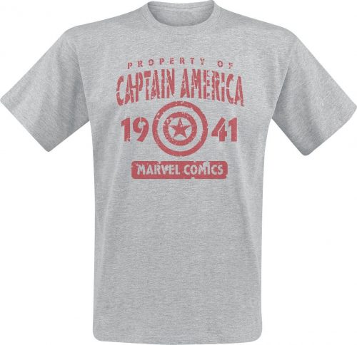 Captain America Property Tričko šedá