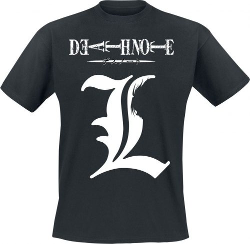 Death Note L - Symbol Tričko černá