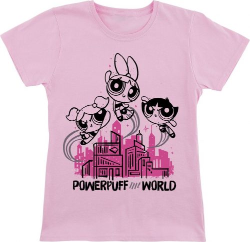 The Powerpuff Girls Kids - Powerpuff The World detské tricko světle růžová