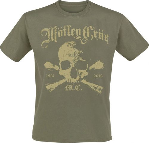 Mötley Crüe Orbit Skull Tričko khaki