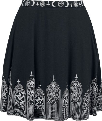 Gothicana by EMP Černá sukně s potiskem Sukně černá