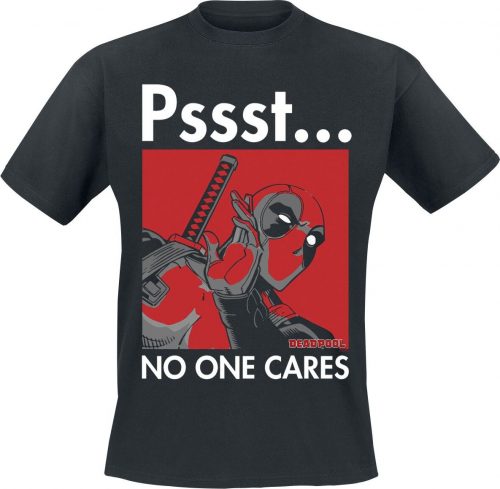 Deadpool No One Cares Tričko černá