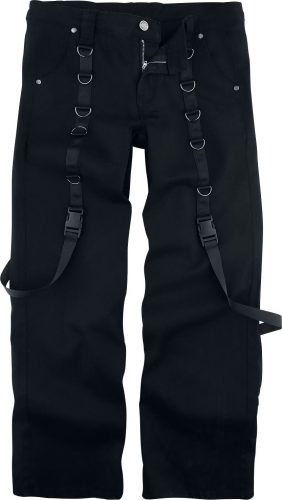 Banned Alternative Kalhoty Strap Kalhoty černá