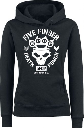 Five Finger Death Punch Skull Knuckles Dámská mikina s kapucí černá