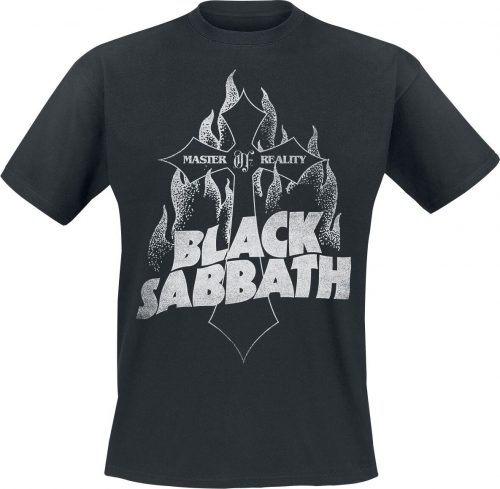 Black Sabbath Master Of Reality Cross Tričko černá