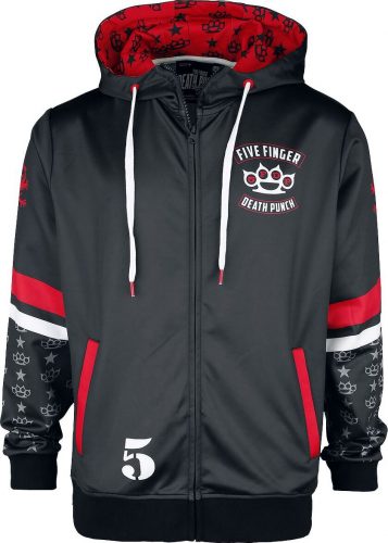 Five Finger Death Punch EMP Signature Collection Mikina s kapucí na zip cerná/cervená