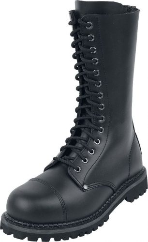 Black Premium by EMP Černé boty s 14-řadovým šněrováním boty černá
