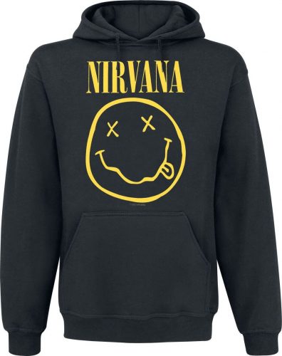 Nirvana Smiley Mikina s kapucí černá