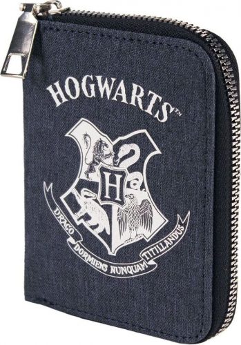 Harry Potter Hogwarts Logo Peněženka tmavě modrá / černá
