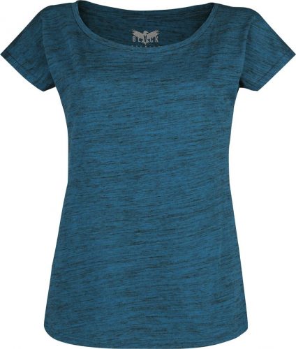 Black Premium by EMP Modré tričko s žíhaným vzhledem Dámské tričko modrá