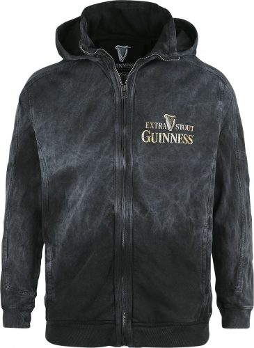Guinness Extra Stout Mikina s kapucí na zip černá