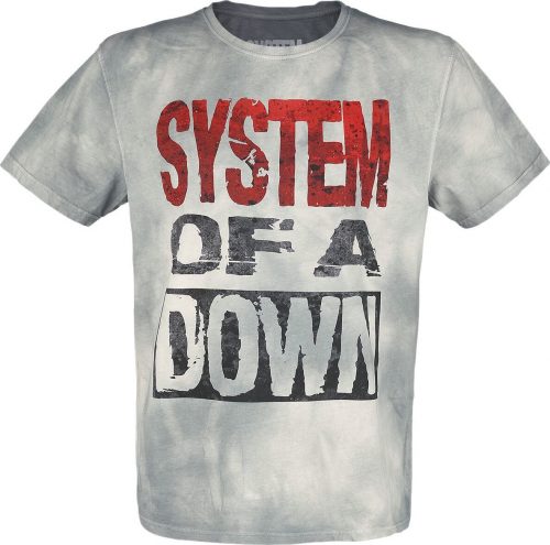 System Of A Down Stacked Logo Tričko šedá
