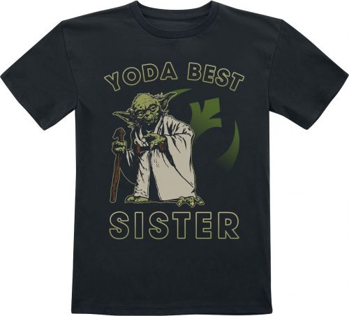 Star Wars Kids - Yoda Best Sister detské tricko černá