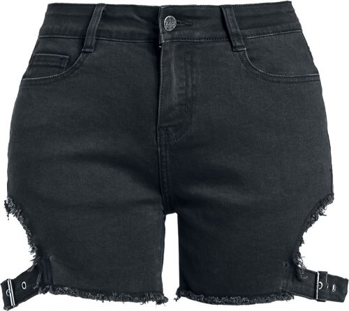 Black Premium by EMP Shorts mit Cut-Outs und Schnallen Dámské šortky černá