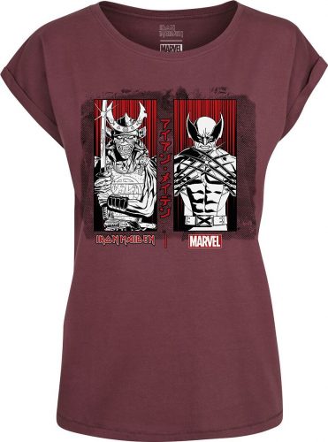 Iron Maiden Iron Maiden x Marvel Collection - Wolverine & Senjutsu Dámské tričko červená