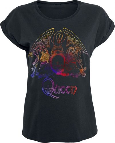 Queen Neon Pattern Crest Dámské tričko černá