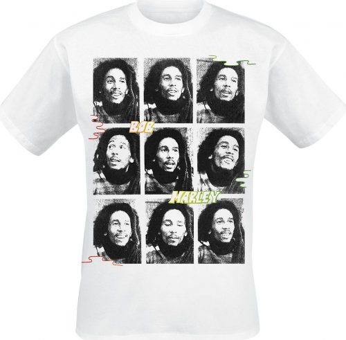 Bob Marley Photo Collage Tričko bílá