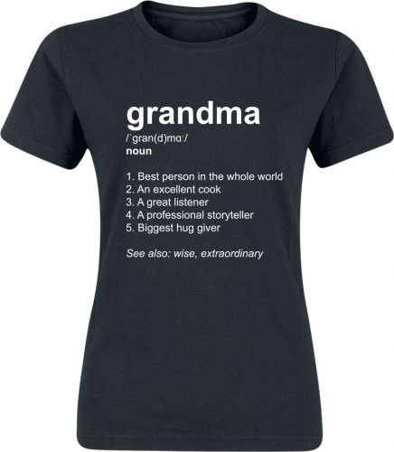 Family & Friends Definition Grandma Dámské tričko černá