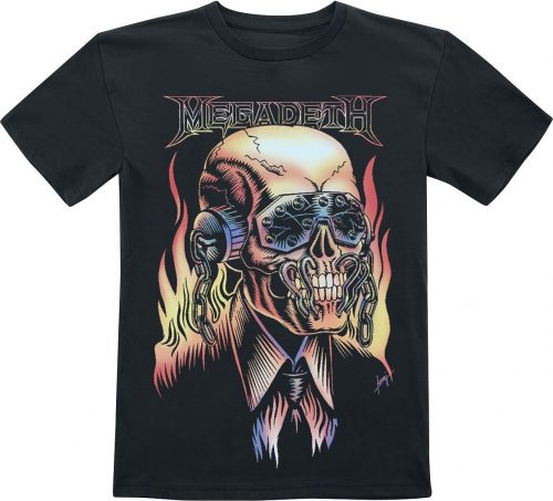 Megadeth Kids - Flaming Vic detské tricko černá