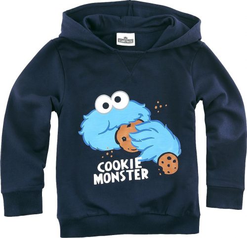 Sesame Street Kids - Cookie Monster detská mikina s kapucí modrá