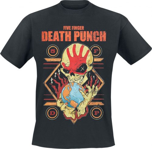 Five Finger Death Punch Planet Knucklehead Tričko černá
