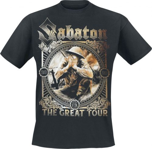 Sabaton The Great Tour 2020 - Nordic Warlord Tričko černá