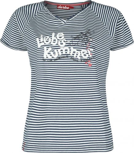 Derbe Hamburg Liebeskummer Dámské tričko modrá/bílá