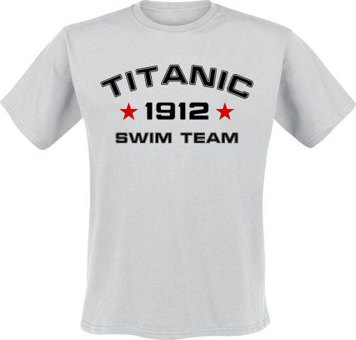 Sprüche Titanic Swim Team Tričko šedý vres
