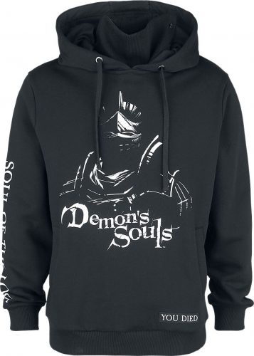 Demon's Souls You Died Mikina s kapucí černá