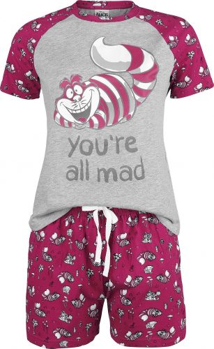 Alice in Wonderland Time After Time pyžama ružová/bílá