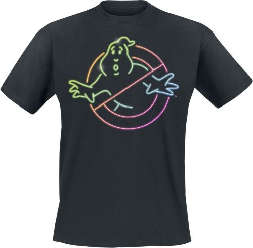 Ghostbusters Neon Logo Tričko černá