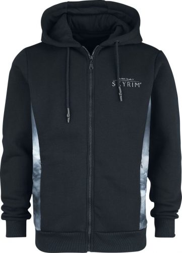 The Elder Scrolls V - Skyrim - Logo Mikina s kapucí na zip černá