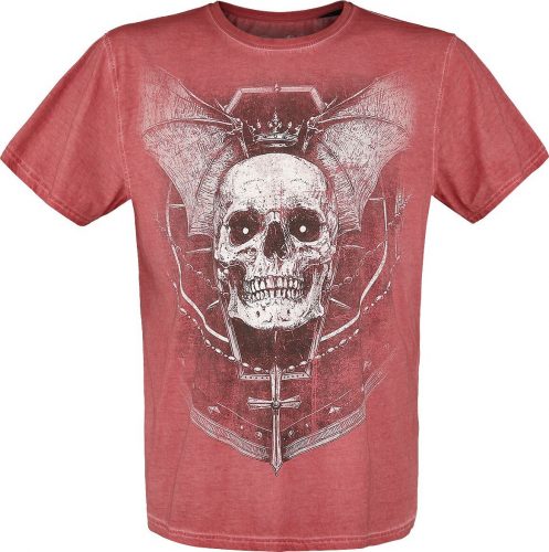 Ozzy Osbourne Skull Bat Tričko červená