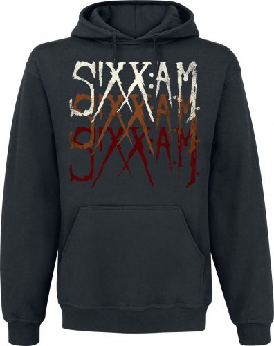 Sixx: A.M. Sixx AM Logo Mikina s kapucí černá