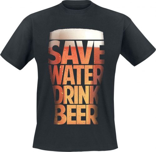 Alcohol & Party Save Water Drink Beer Tričko černá