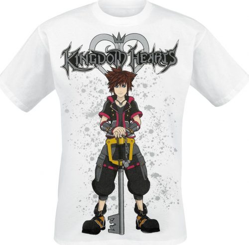 Kingdom Hearts III Sora Keyblade Tričko bílá