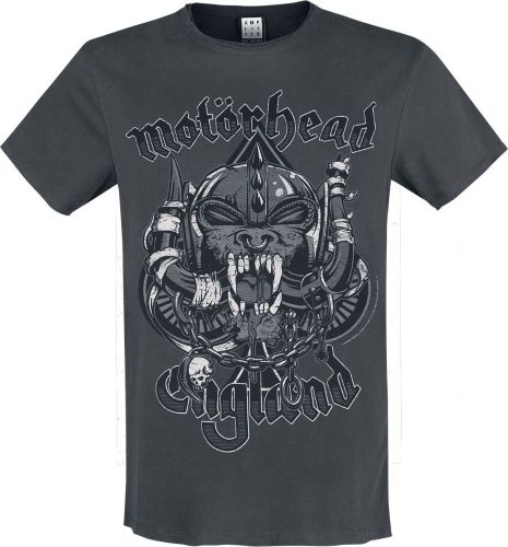 Motörhead Amplified Collection - Snaggletooth Tričko charcoal