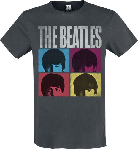 The Beatles Amplified Collection - Hard Days Night Tričko charcoal