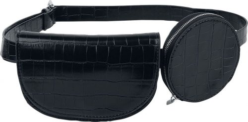 Urban Classics Croco Synthetic Leather Double Beltbag Ledvinka černá