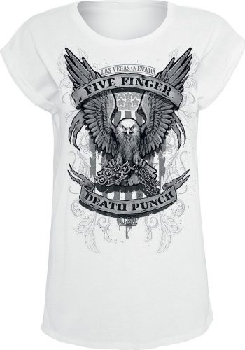 Five Finger Death Punch Greyscale Eagle Dámské tričko bílá