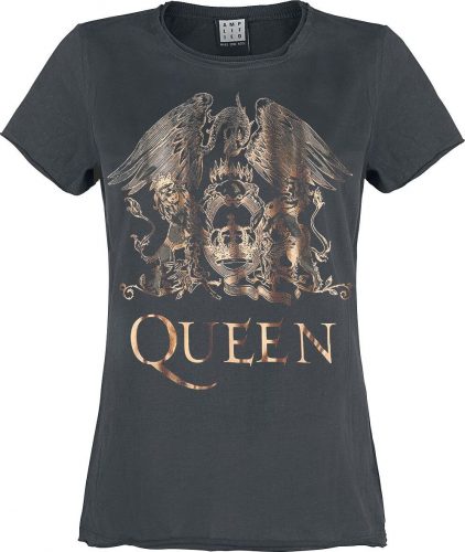 Queen Amplified Collection - Metallic Edition - Royal Crest Dámské tričko charcoal