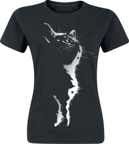 Tierisch Cat Silhouette Dámské tričko černá